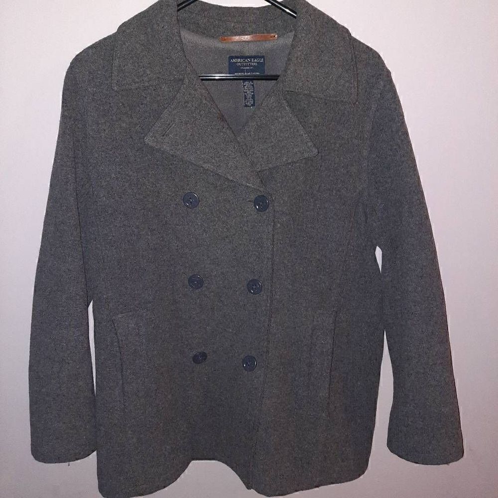 American Eagle Double Breasted Wool Pea Coat